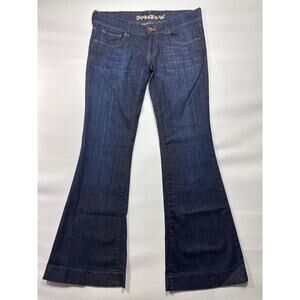 Mavi Jeans Women's Kate Flare Blue Denim Jeans - Size 30x32 (32x30.5)